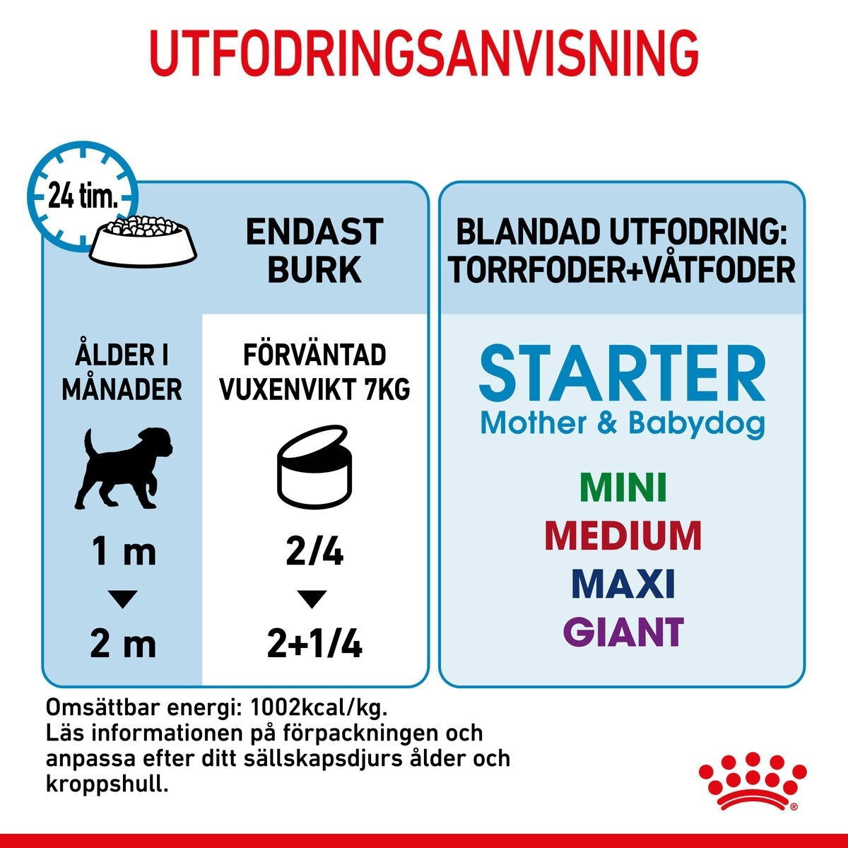 Royal Canin Mother & Babydog Starter Mousse våtfoder för hund och hundvalp