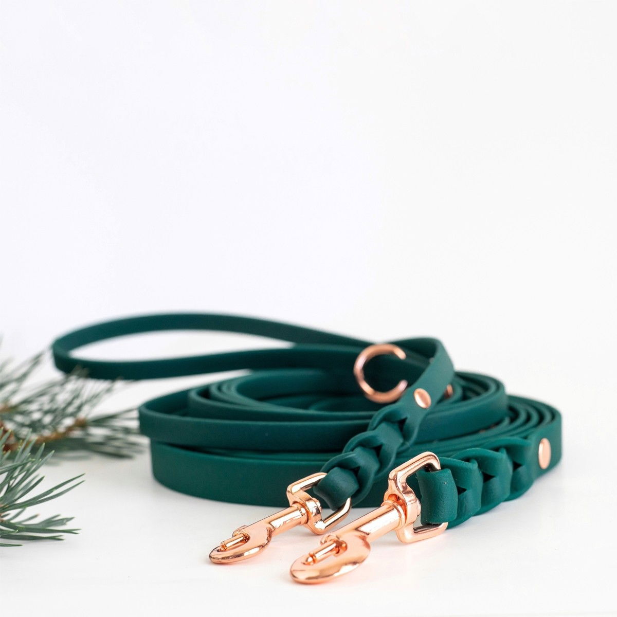 Tyylivoitto Braid leash, emerald