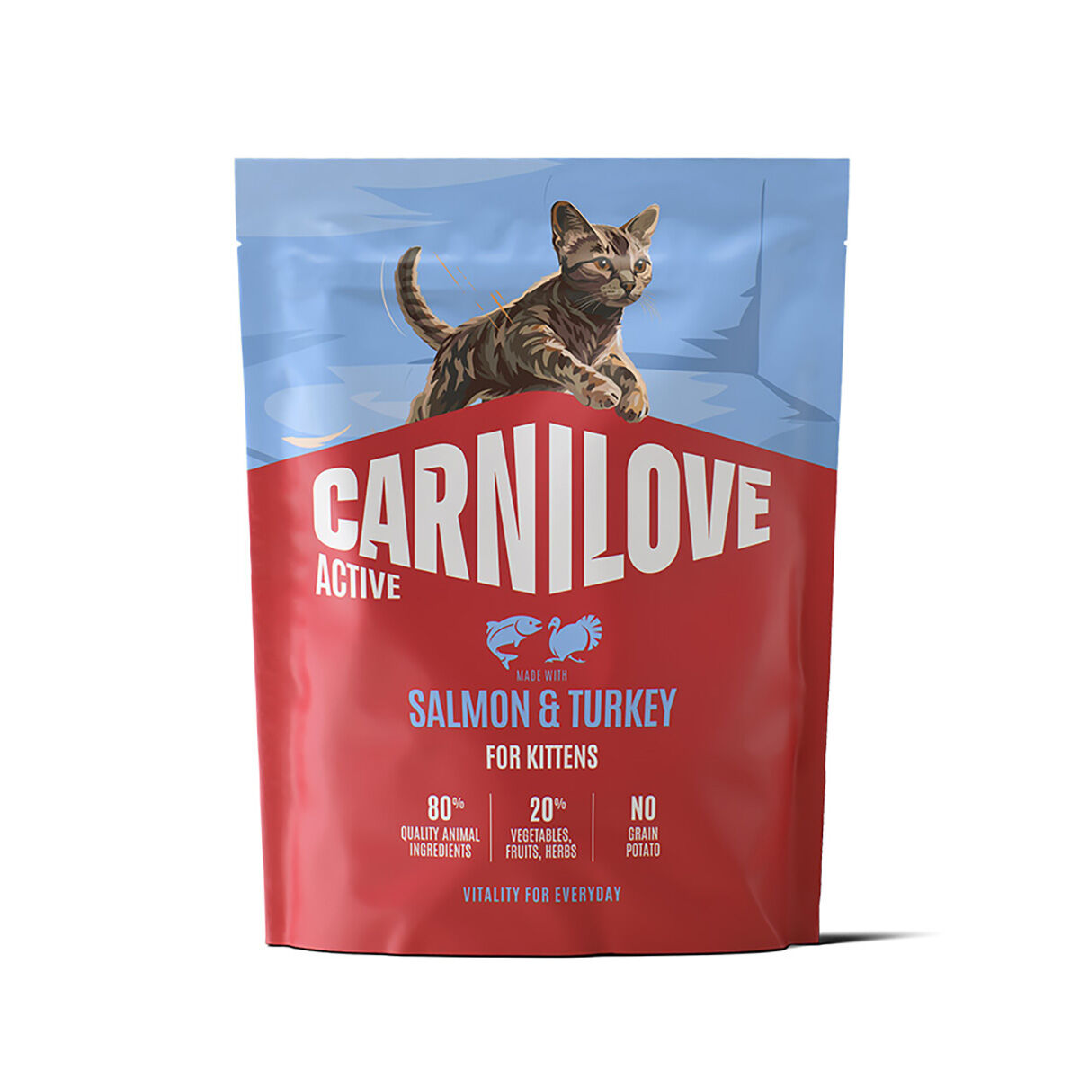 CARNILOVE ACTIVE cat dry made with salmon & turkey for kittens