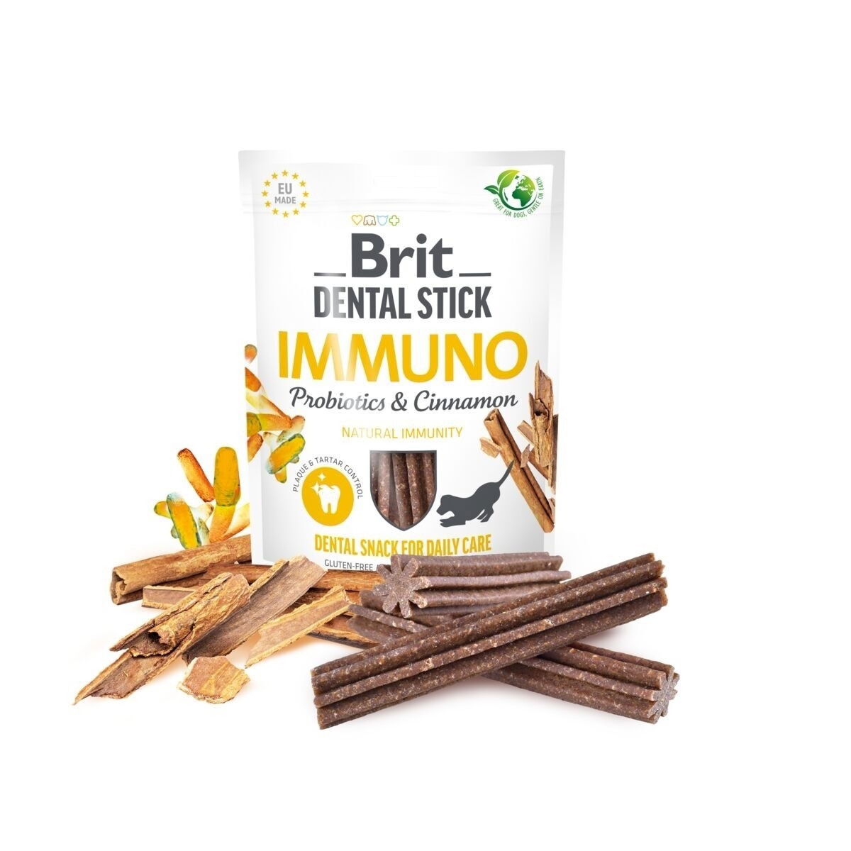 Brit Care Dental Stick Immuno with Probiotics & Cinnamon 7 pcs