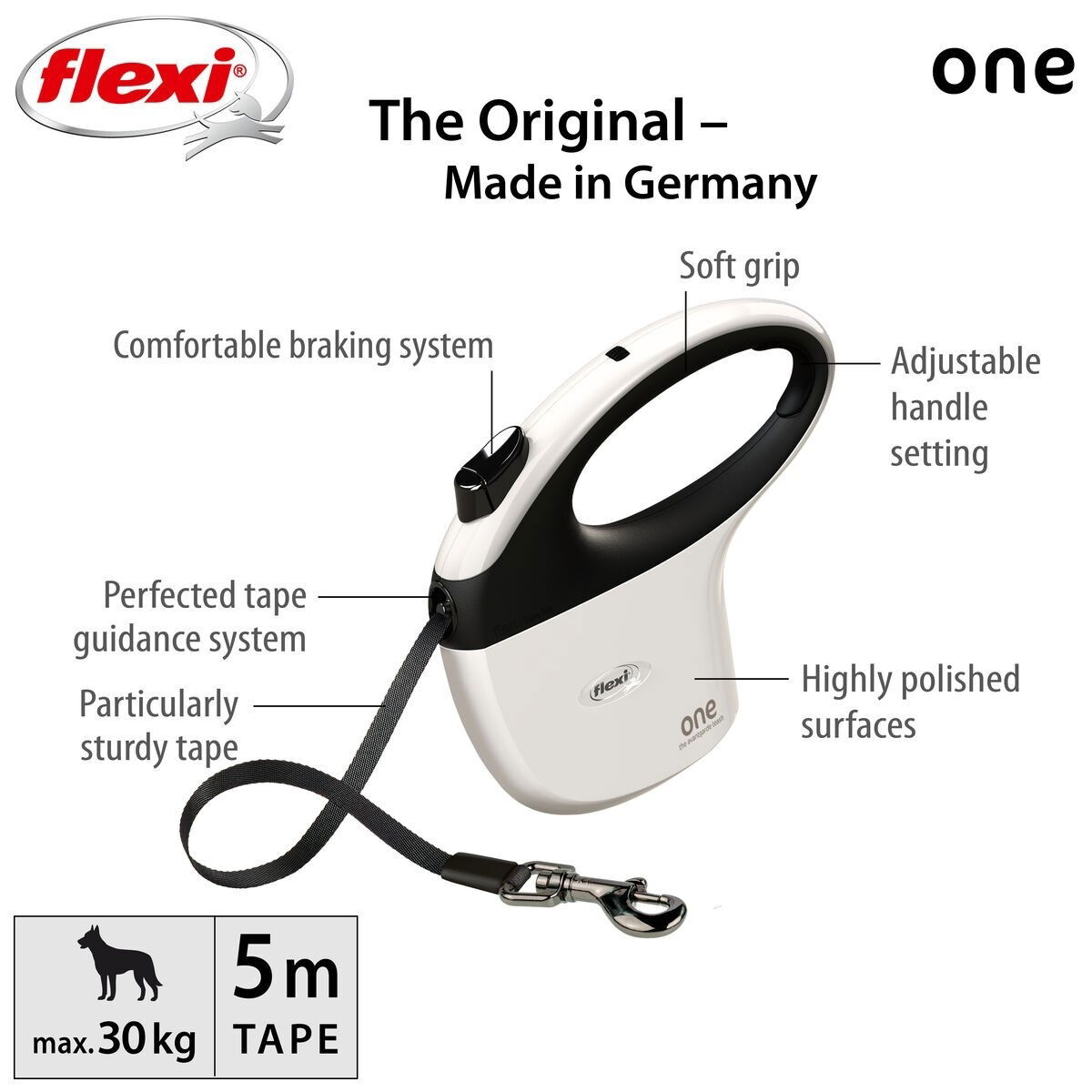 Flexi One The Avantgarde leash Tape 5m 
