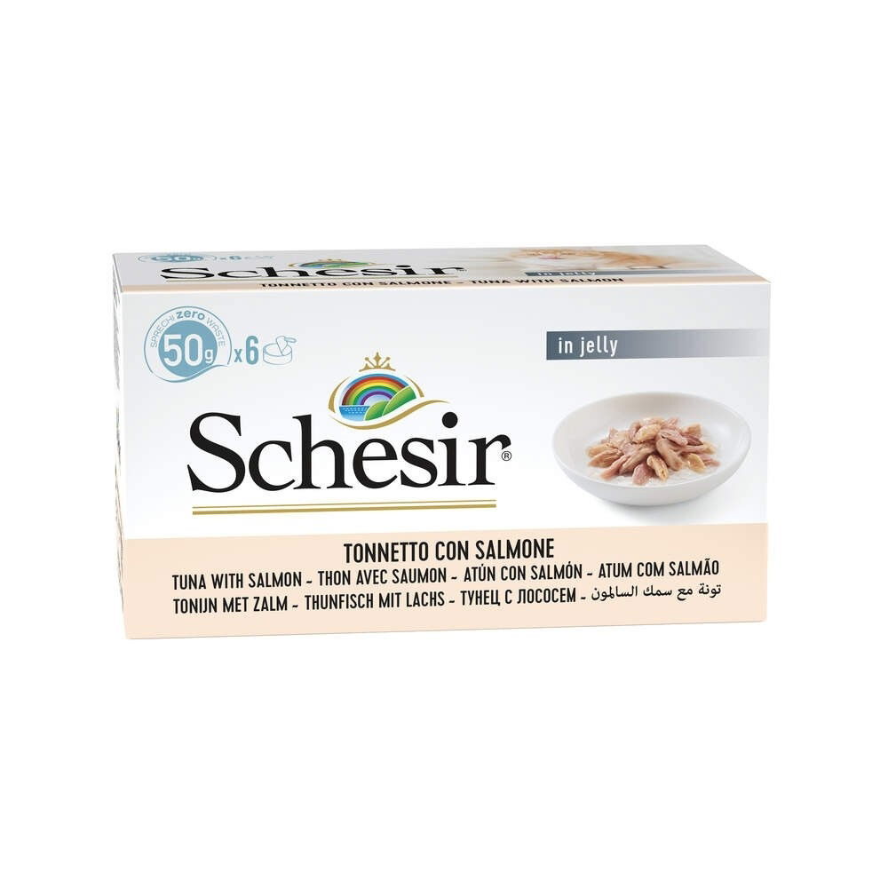 Schesir Blue Deluxe Tuna With Salmon Wholefood/Jelly Multipack             