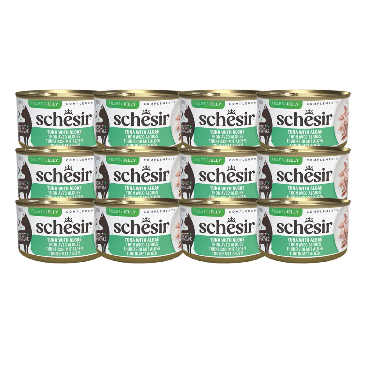 Schesir Complements  Cat Tuna with algae in Jelly 70g 