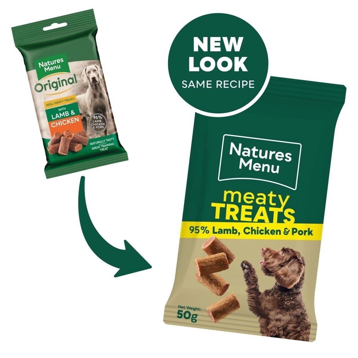 Natures Menu Dog Treat Lamb-Chicken-Pork 50g