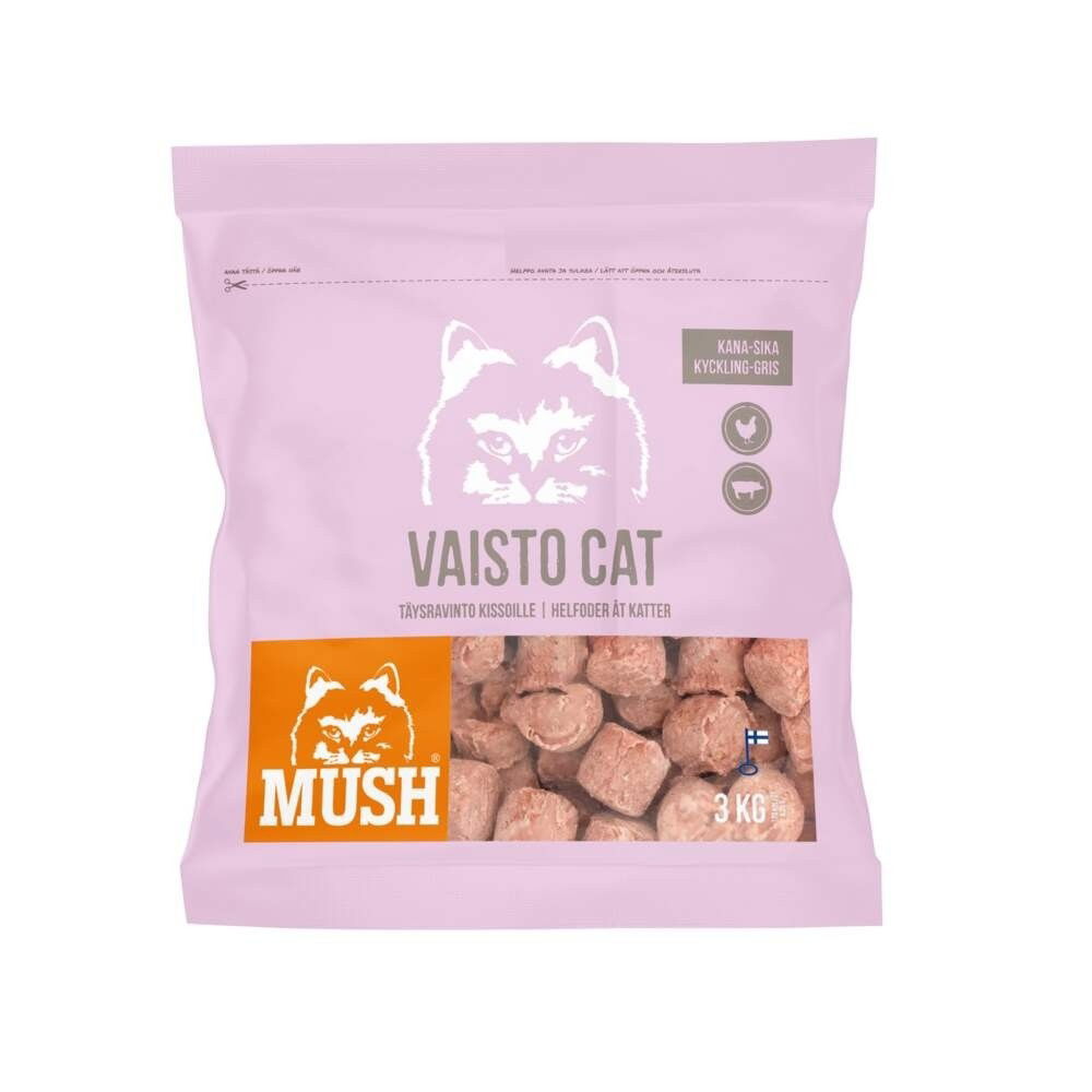MUSH Vaisto® Cat Kyckling-Gris 800gr