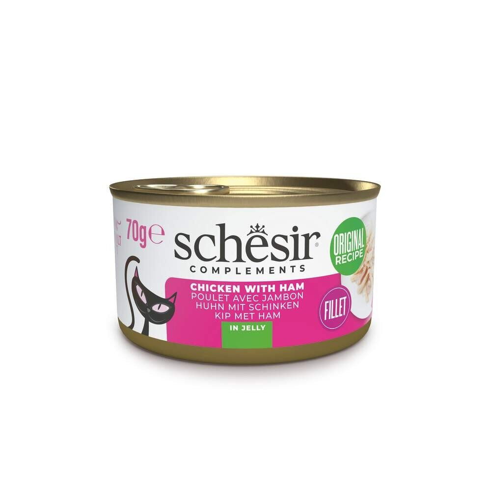 Schesir Complements  Cat Chicken with ham in Jelly 70g 
