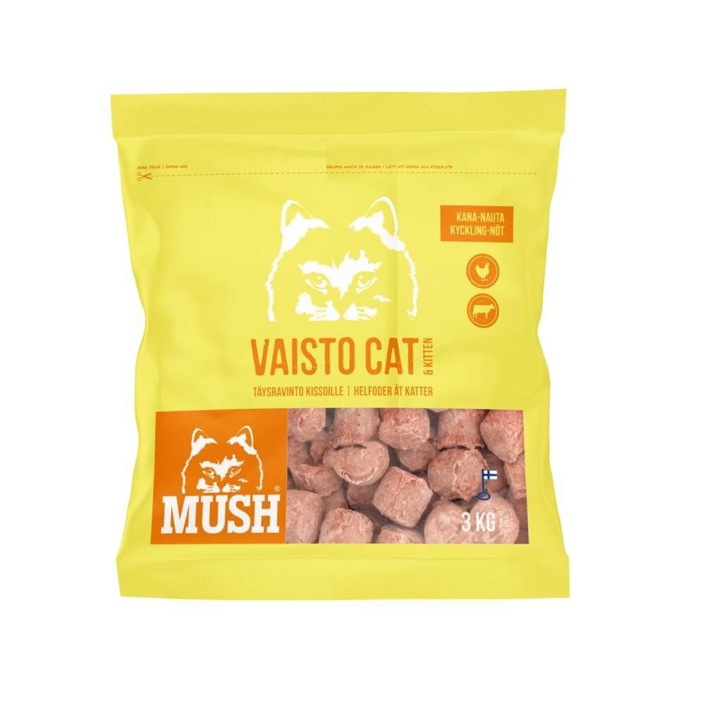 MUSH Vaisto® Cat Kyckling-Nöt 800gr