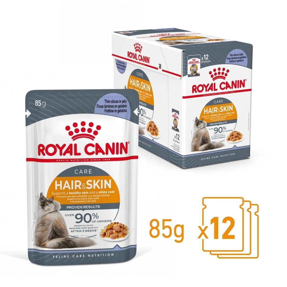 Royal Canin Hair & Skin Care Jelly Adult våtfoder för katt