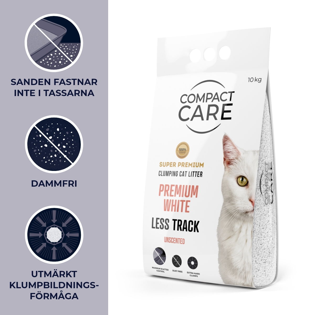 Compact Care Premium White Less Track