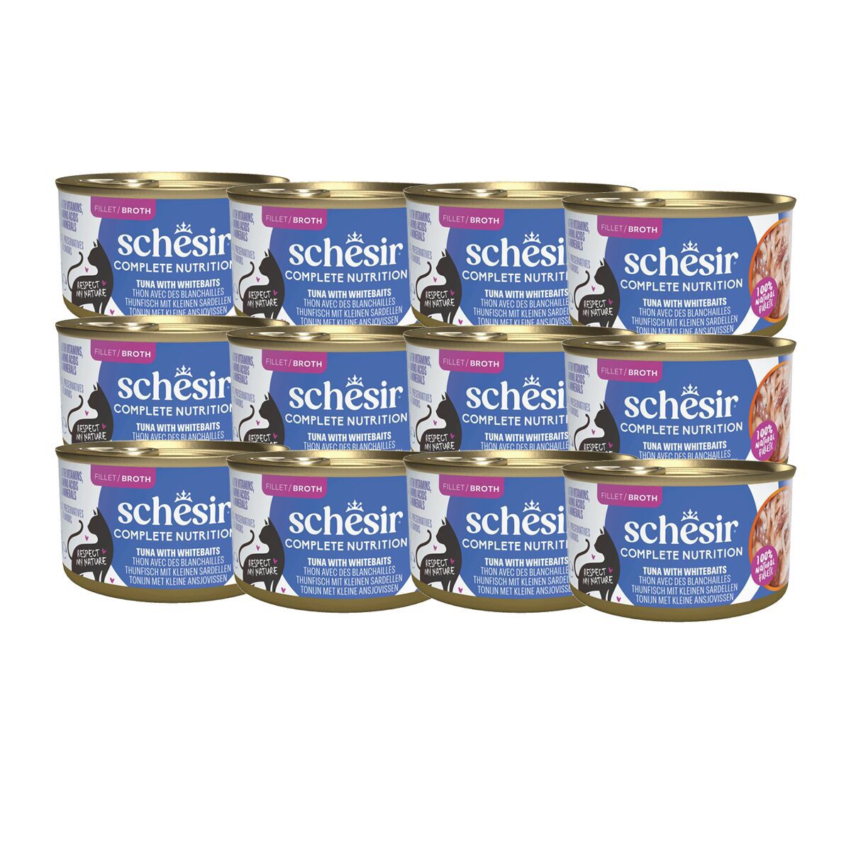 Schesir C&B Tuna whitebaits in Broth