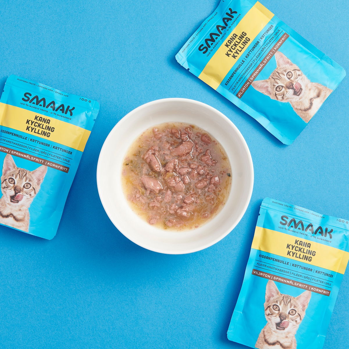 SMAAK Cat Kitten kyckling filéer i sås 100 g
