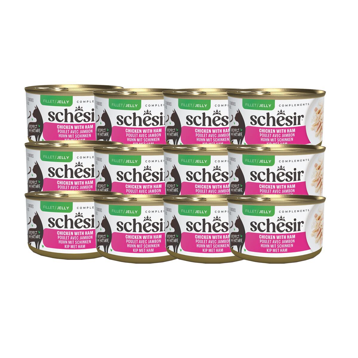 Schesir Complements  Cat Chicken with ham in Jelly 70g 