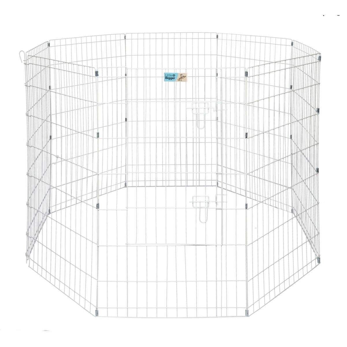 Little&Bigger Easy puppy pen 8 panels white