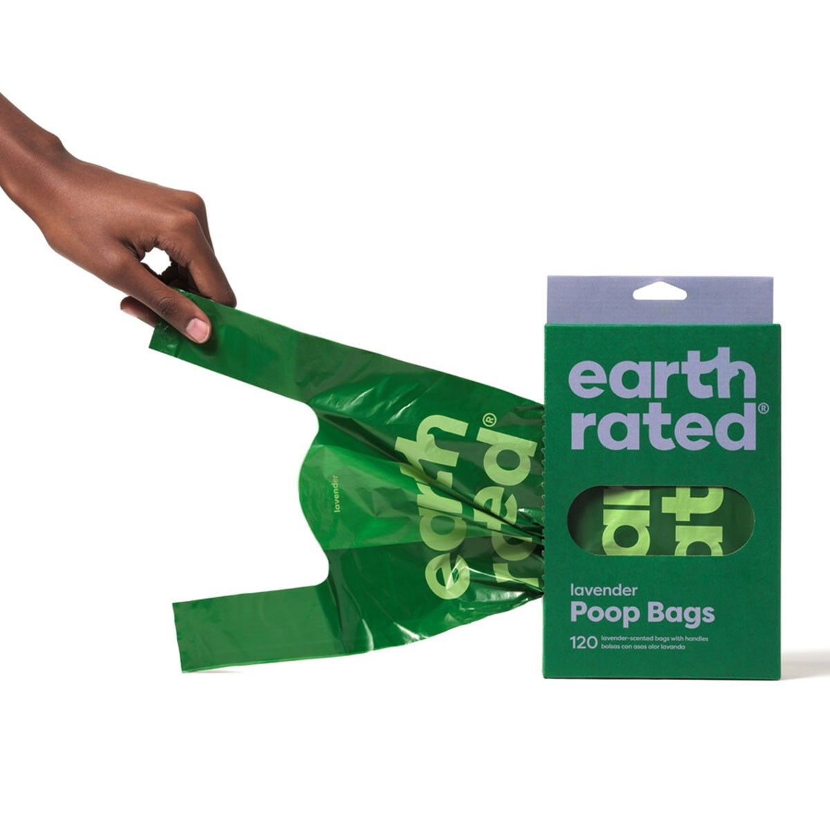 Earth Rated PCR Handle Bags 120pcs Lavender