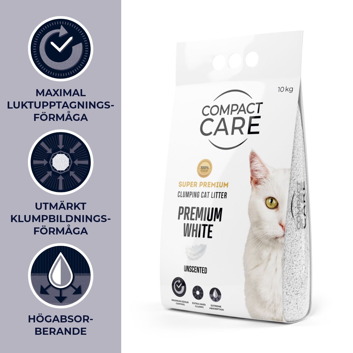Compact Care Premium White Unscented