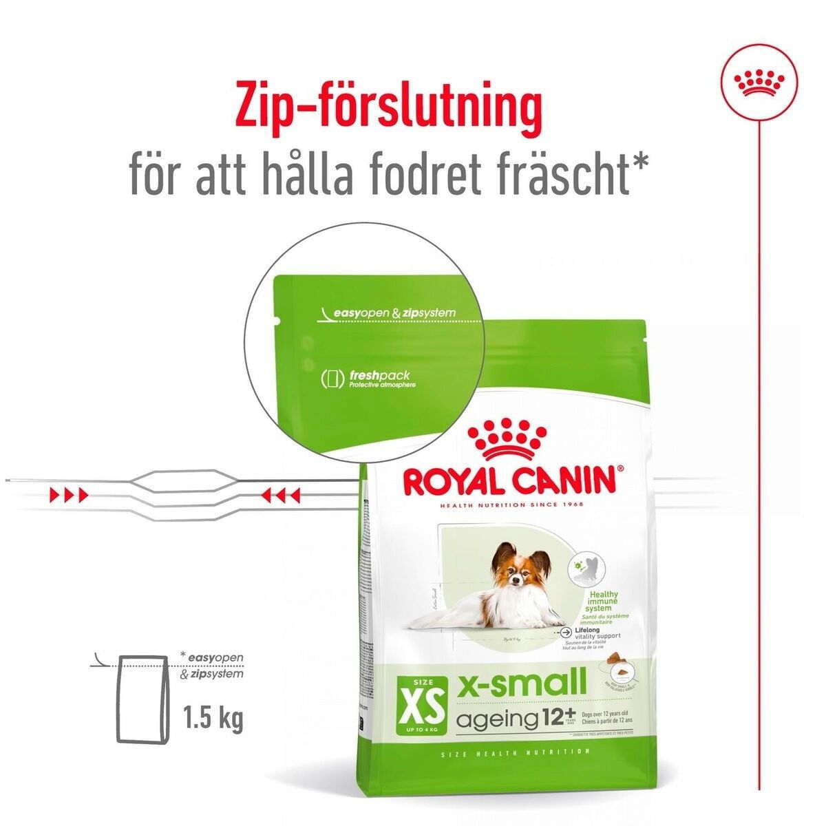 Royal Canin X-small Ageing 12+ torrfoder för hund