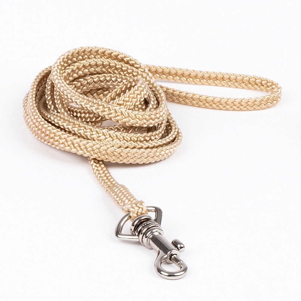 Show Dog Show lead Round with silver colored lock, wheat