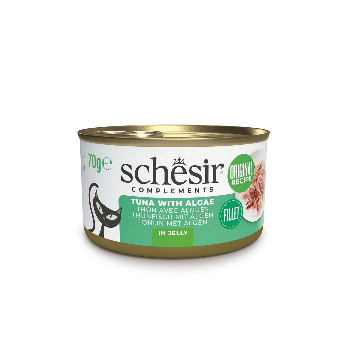 Schesir Complements  Cat Tuna with algae in Jelly 70g 